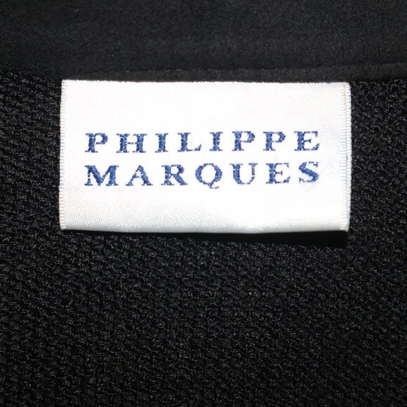 Philippe Marques black beaded cardigan size 16 full zip made in USA - Picture 8 of 9